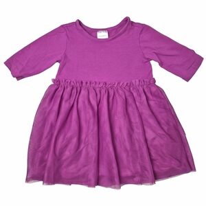 Hanna Andersson Plum Tulle Tutu Dress 80 cm 18-24 Months